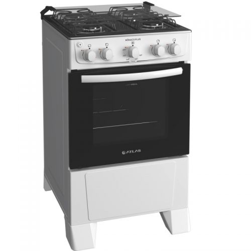 MÔNACO PLUS - BRANCO - 4 BOCAS - MESA INOX - 50 L